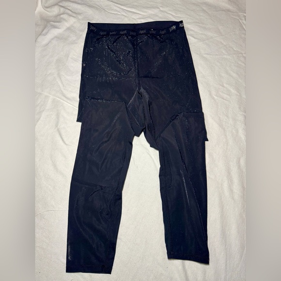YITTY Pants - YITTY black sparkle scrunch butt leggings